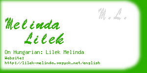 melinda lilek business card